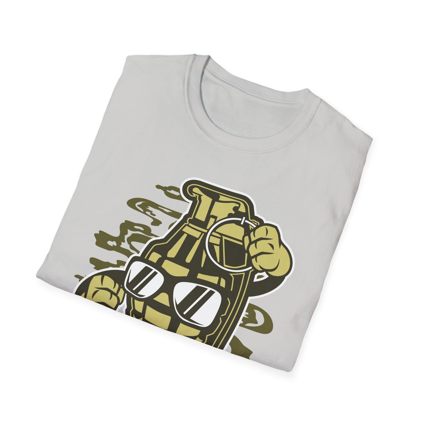 Unisex Cotton T-Shirt with Cartoon Graphic Design