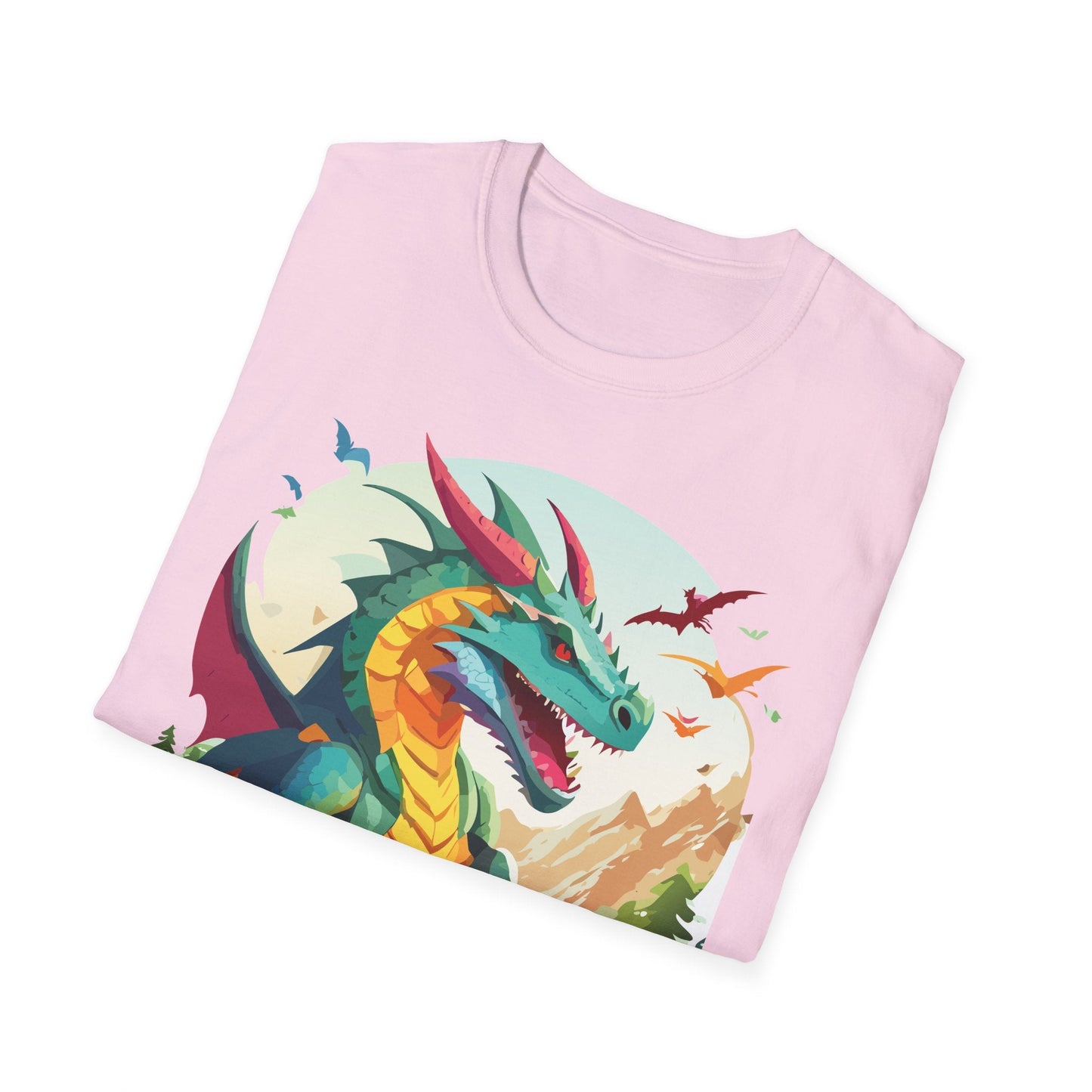 Dragon T Shirt Unisex Animal Tee Softstyle 64000 Premium 100 Percent Ring Spun Cotton