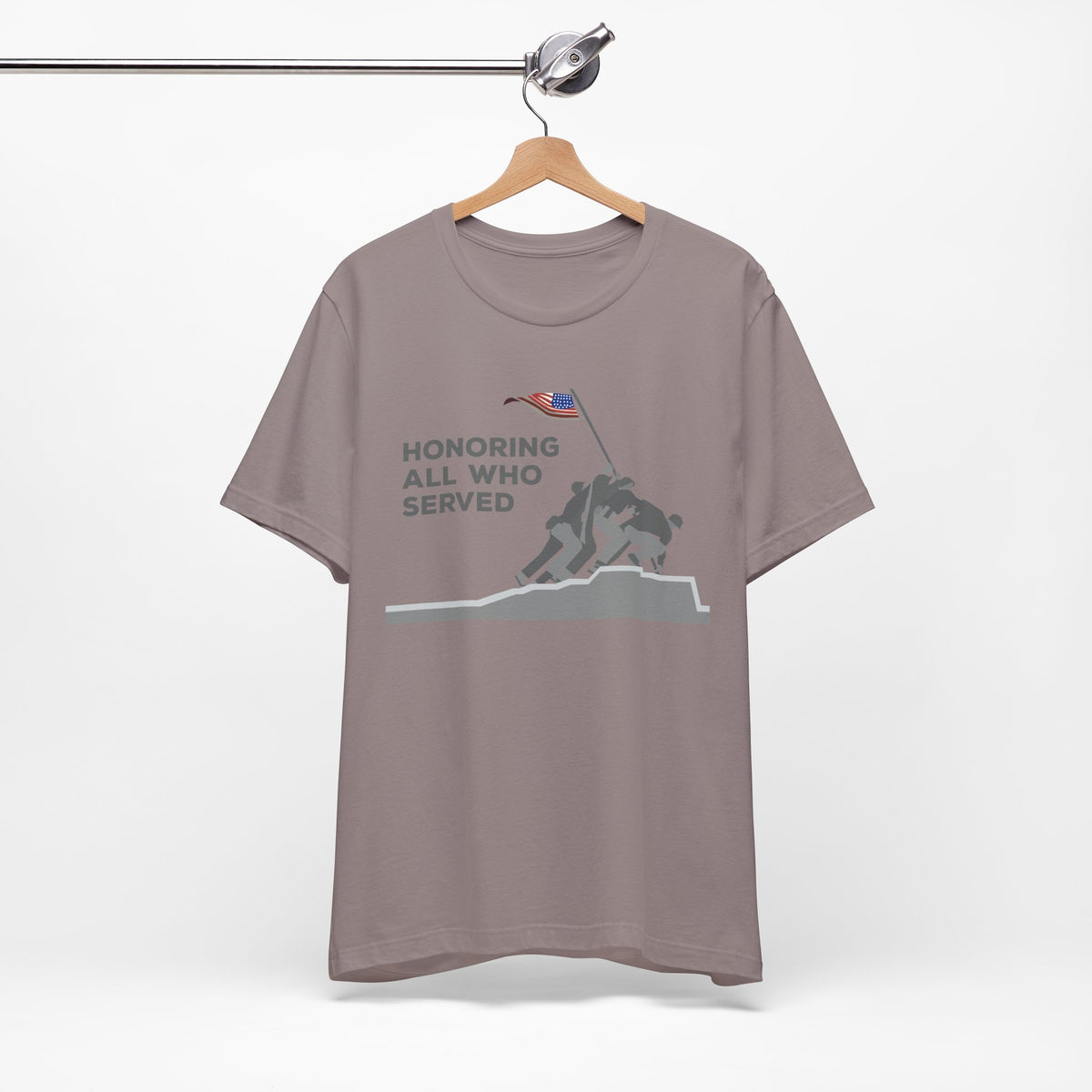 Iwo Jima Flag Raising honoring all who served T-Shirt Military Memorial Unisex Cotton Tee v52
