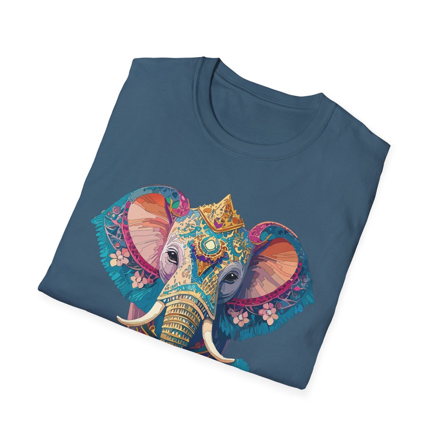 Elephant Shirt Unisex Animal Tee Softstyle 100 Percent Ring Spun Cotton Gildan 64000