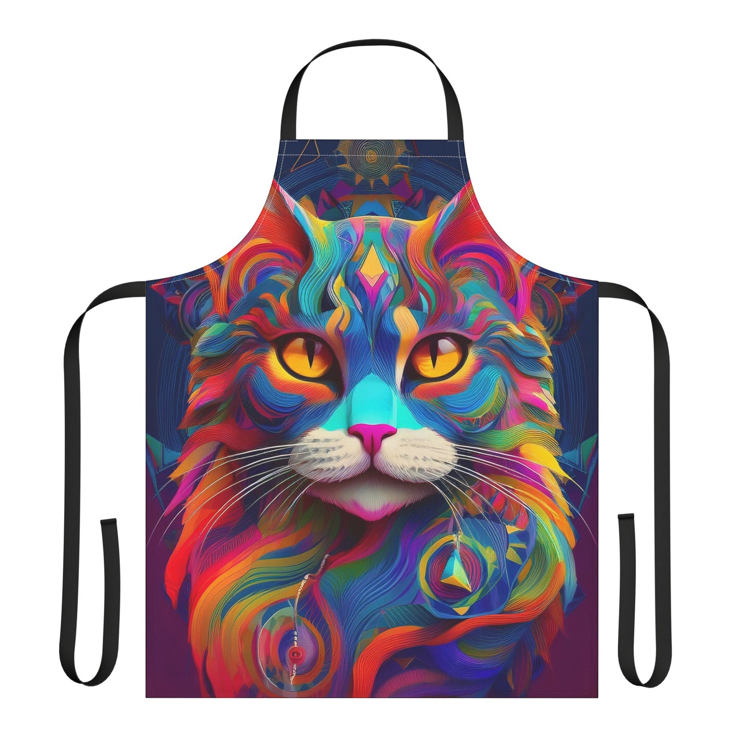 Cat 100% Polyester Stain-resistant 31.5 x 25.6 Art Print Canvas Apron 5