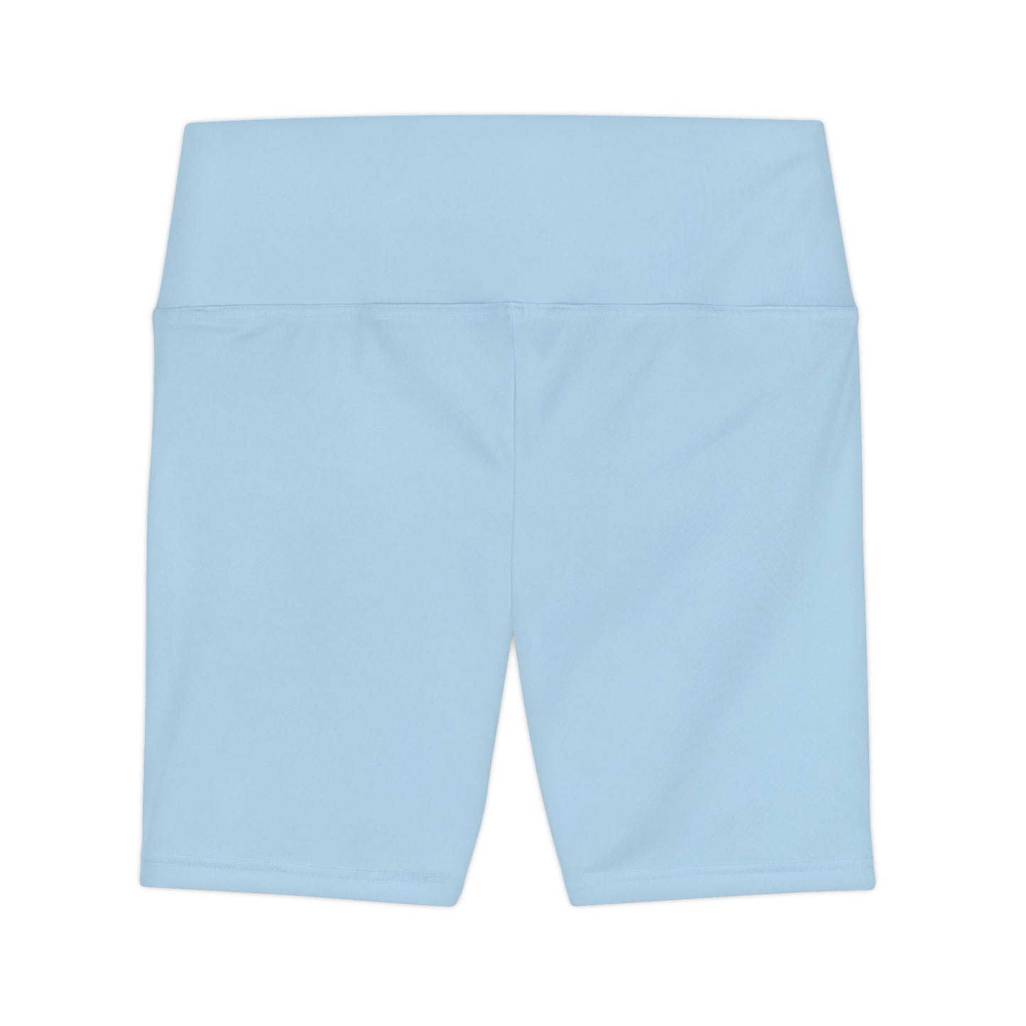 Pale Sky Women's Workout Shorts — Solid High-Waist Biker Shorts for Exercise & Everyday Wear