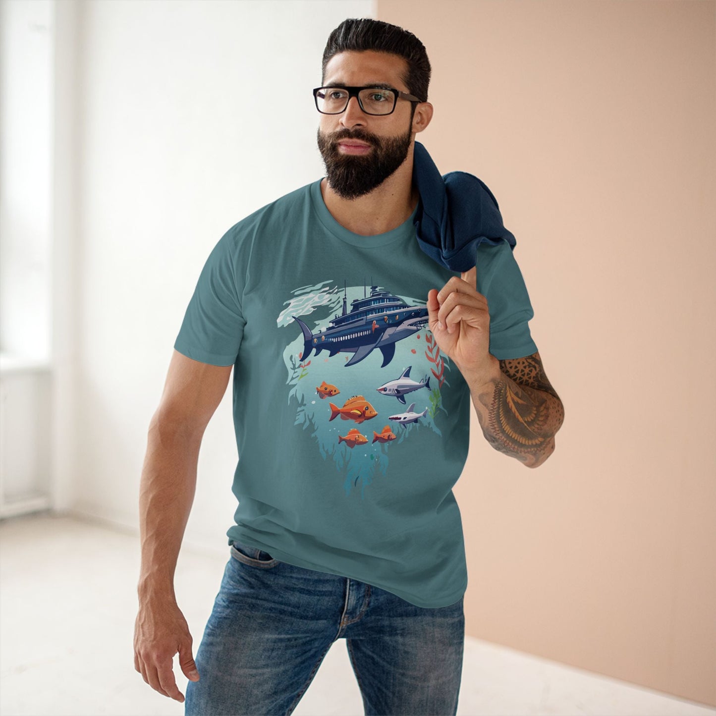 Pacific Ocean Graphic Design Unisex 100 Cotton Tee 7
