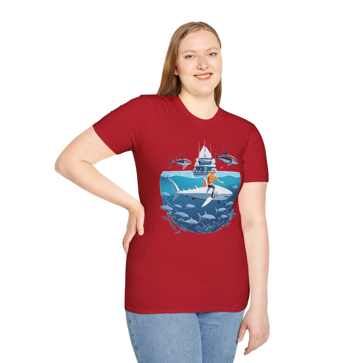 Ocean Tee Shirt Unisex Softstyle Gildan 64000 Cotton T Shirt Lightweight Casual Tee