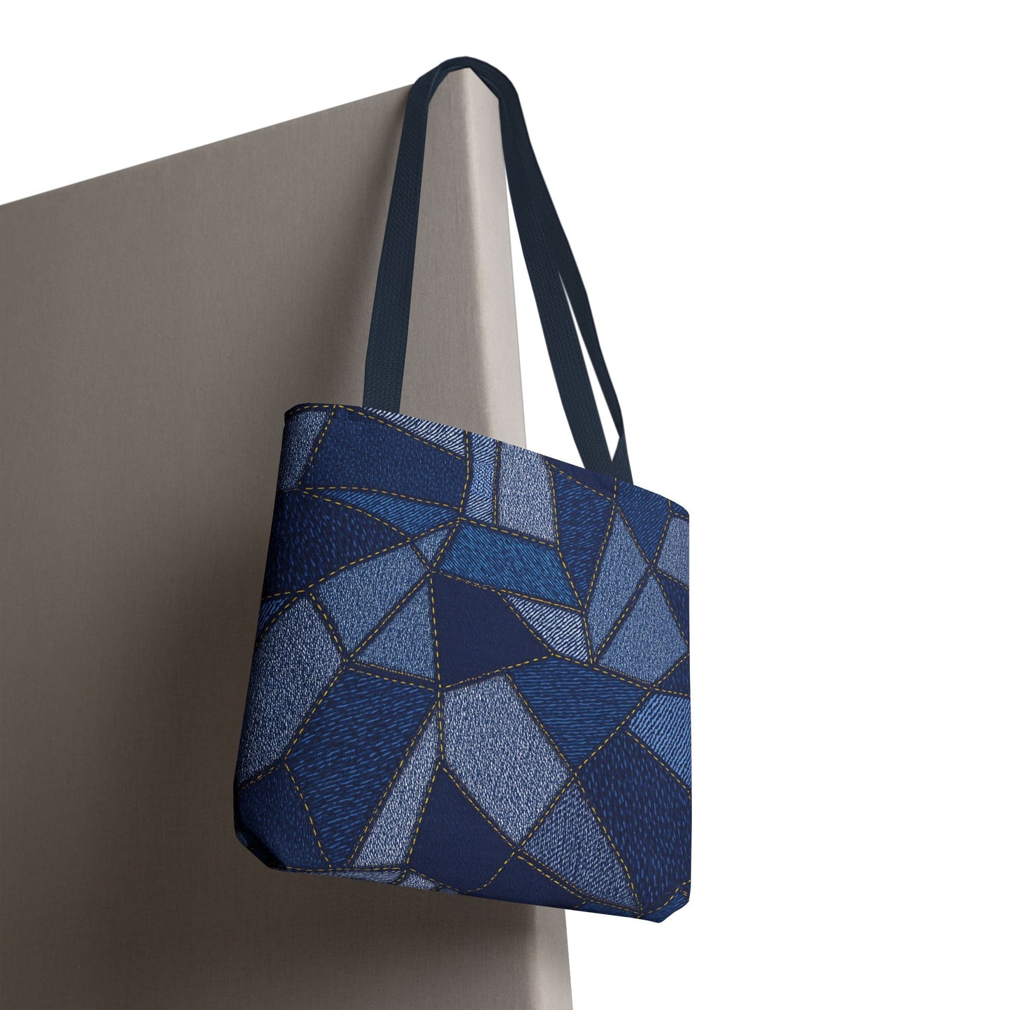 Denim Fabric Imitation Print Unisex Canvas Bag Poly Spun 3 Sizes Tote Bag 104