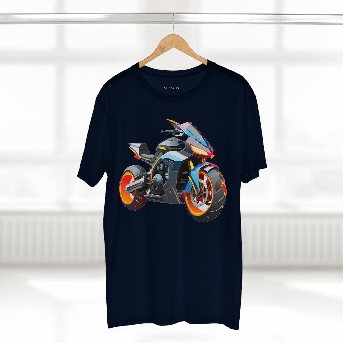 Moto Bike Graphic Unisex 100 Cotton Staple Tee 19