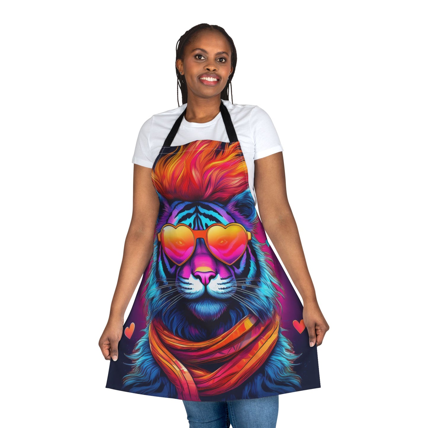 Tiger 100% Polyester Stain-resistant 31.5 x 25.6 | Art Print Canvas Apron 7