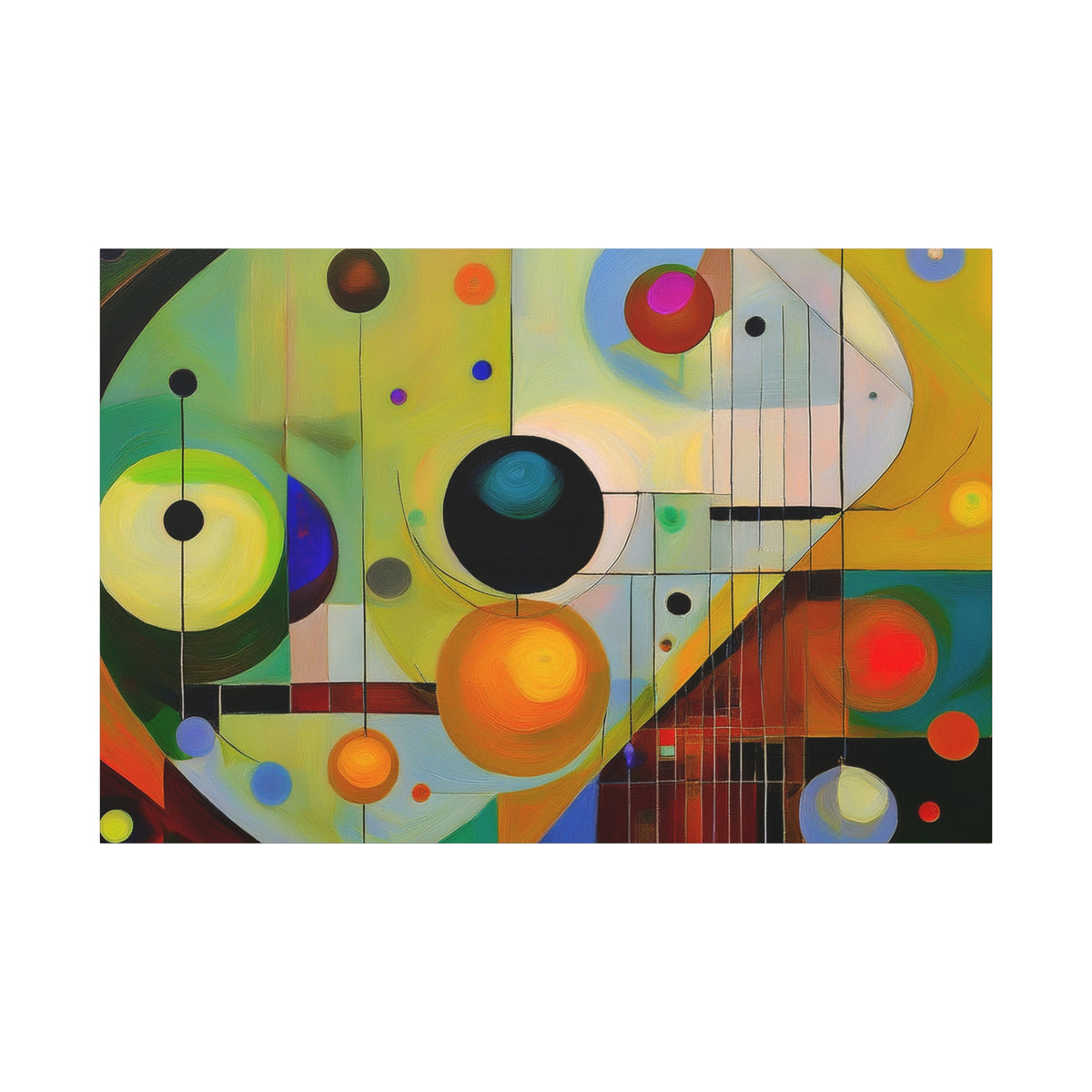 Abstract Oil Painting Print Canvas 24x16, 30x20, 36x24, 48x32, 60x40 Bright Latex Inks, Pine-Wood Inner Frame ABH-58
