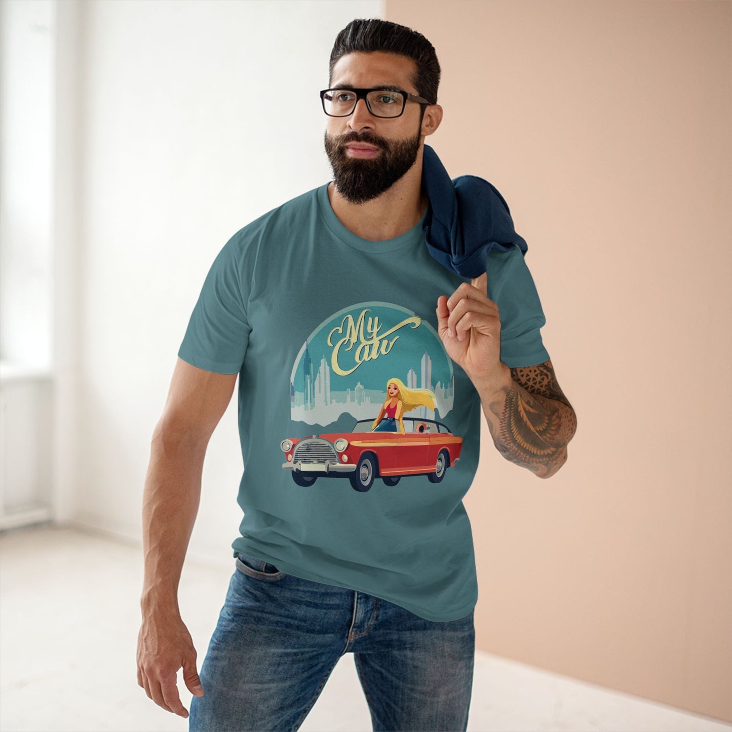 Retro Vintage Car Graphic Unisex 100 Cotton Tee 24