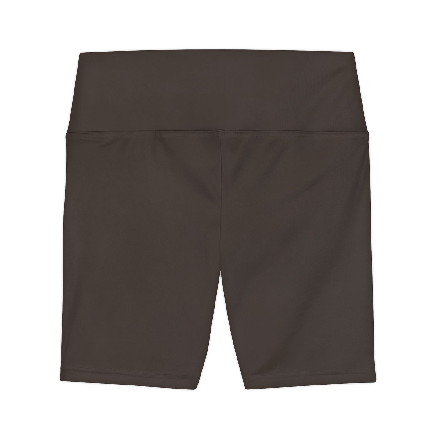 Taupe Women's High-Waist Workout Shorts — Seamless Biker Activewear