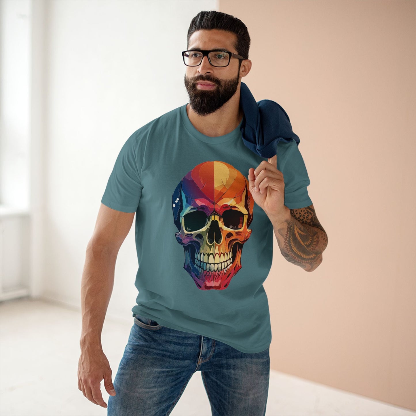 Skull Shirt Unisex Premium Cotton Tee With Original Skull Art From Retro2Nova Art Collection