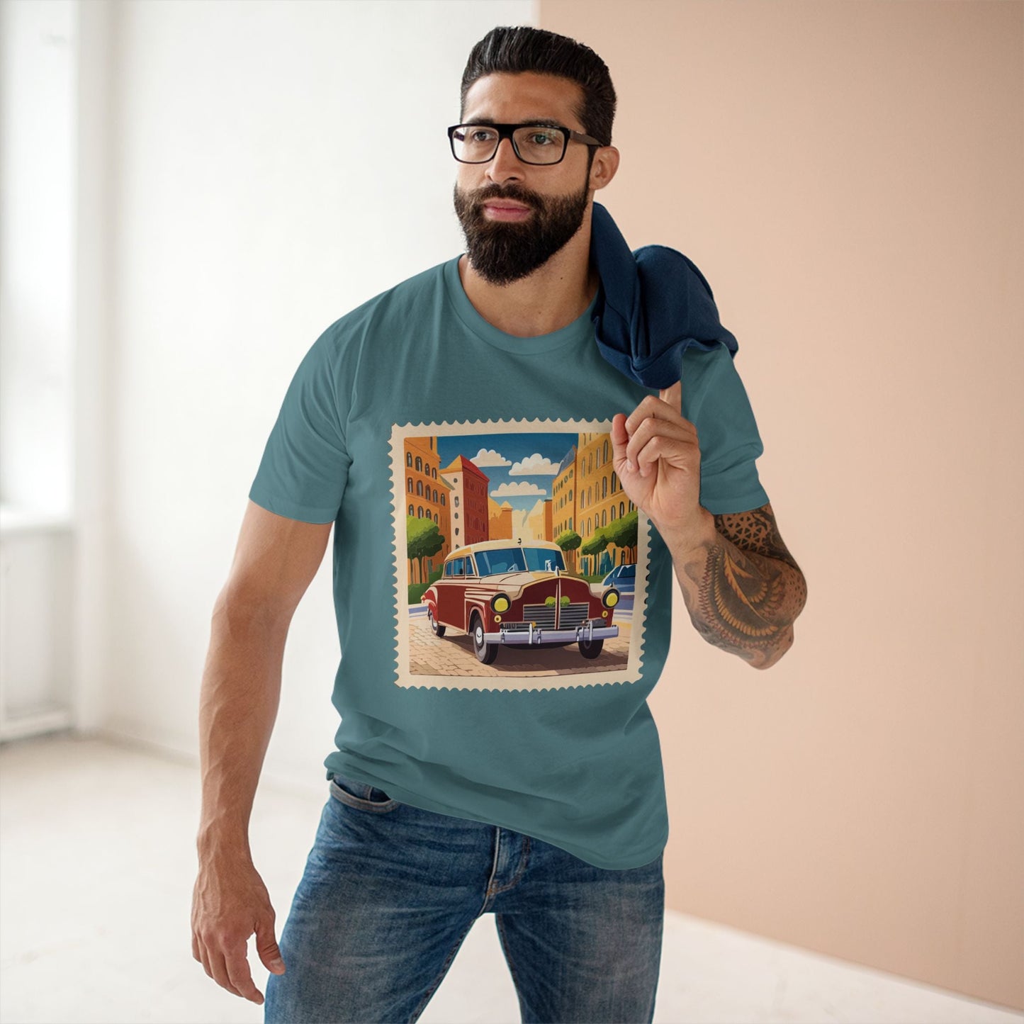Stamp Shirt Postage Stamp Shirt Unisex Premium Cotton Tee With Original Art Design PS29