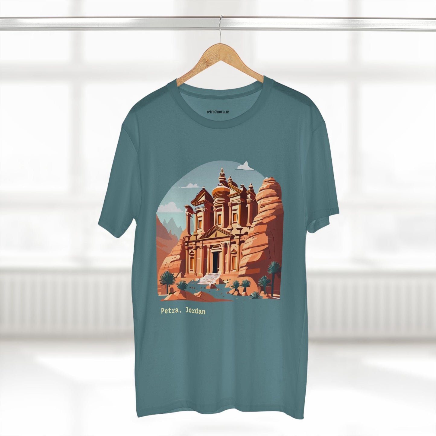 Travel Shirt Unisex Petra Tourist Shirt Art Design Premium Cotton Tee Retro2Nova