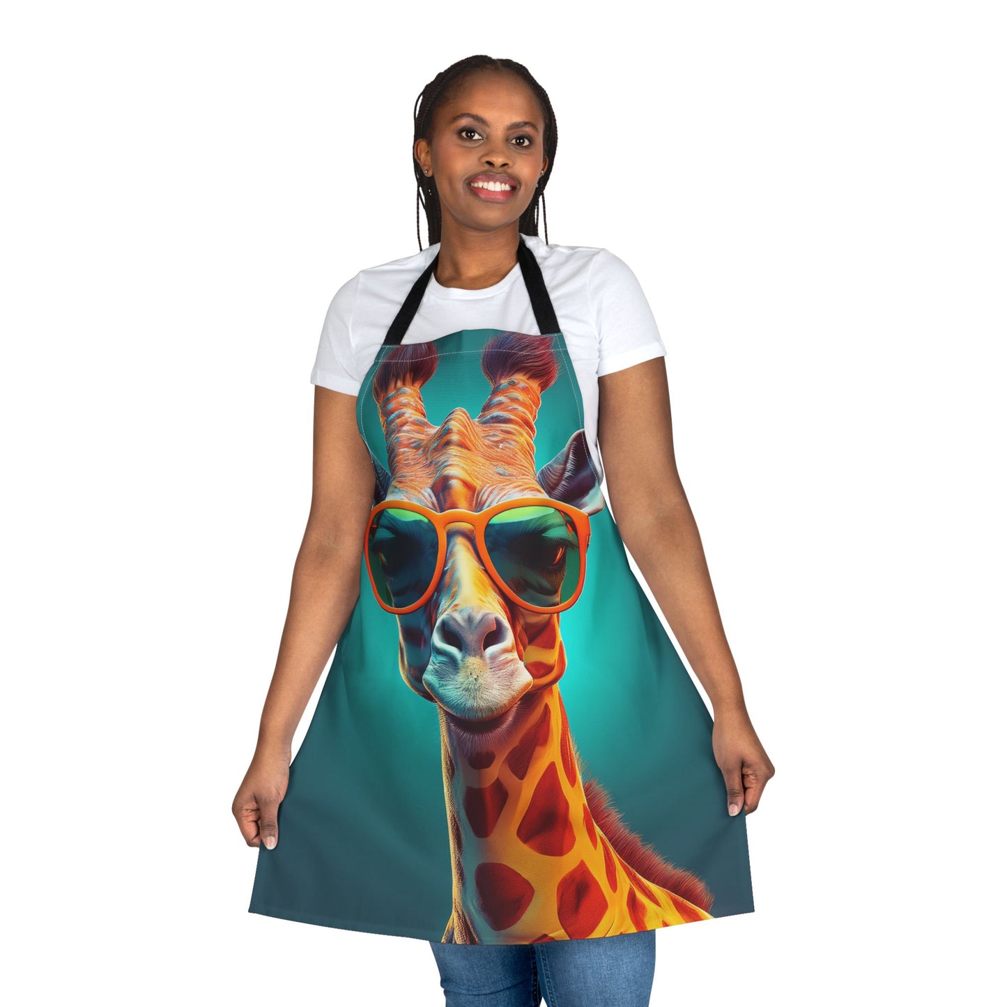 Giraffe 100% Polyester Stain-resistant 31.5 x 25.6 | Art Print Canvas Apron 3