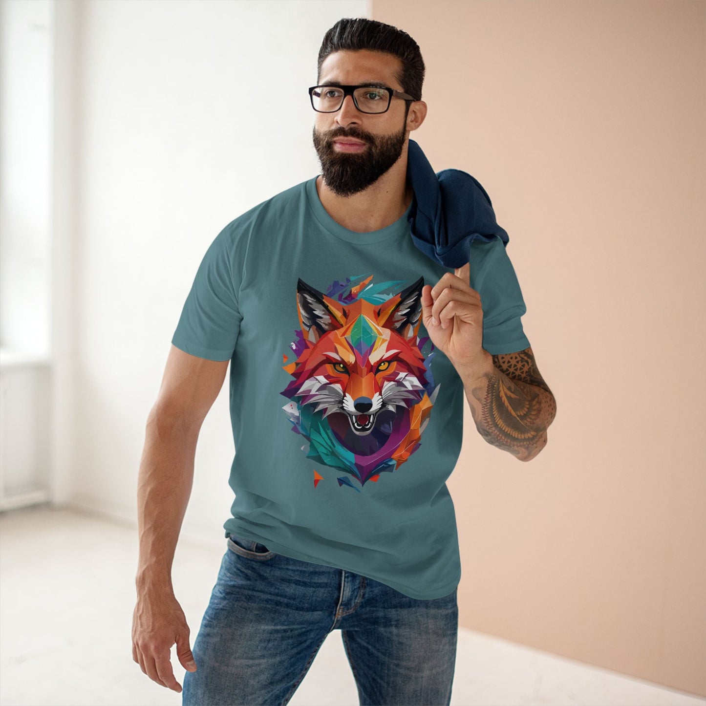Fox Graphic Unisex 100 Cotton Staple Tee with Animal Design Artwork 25