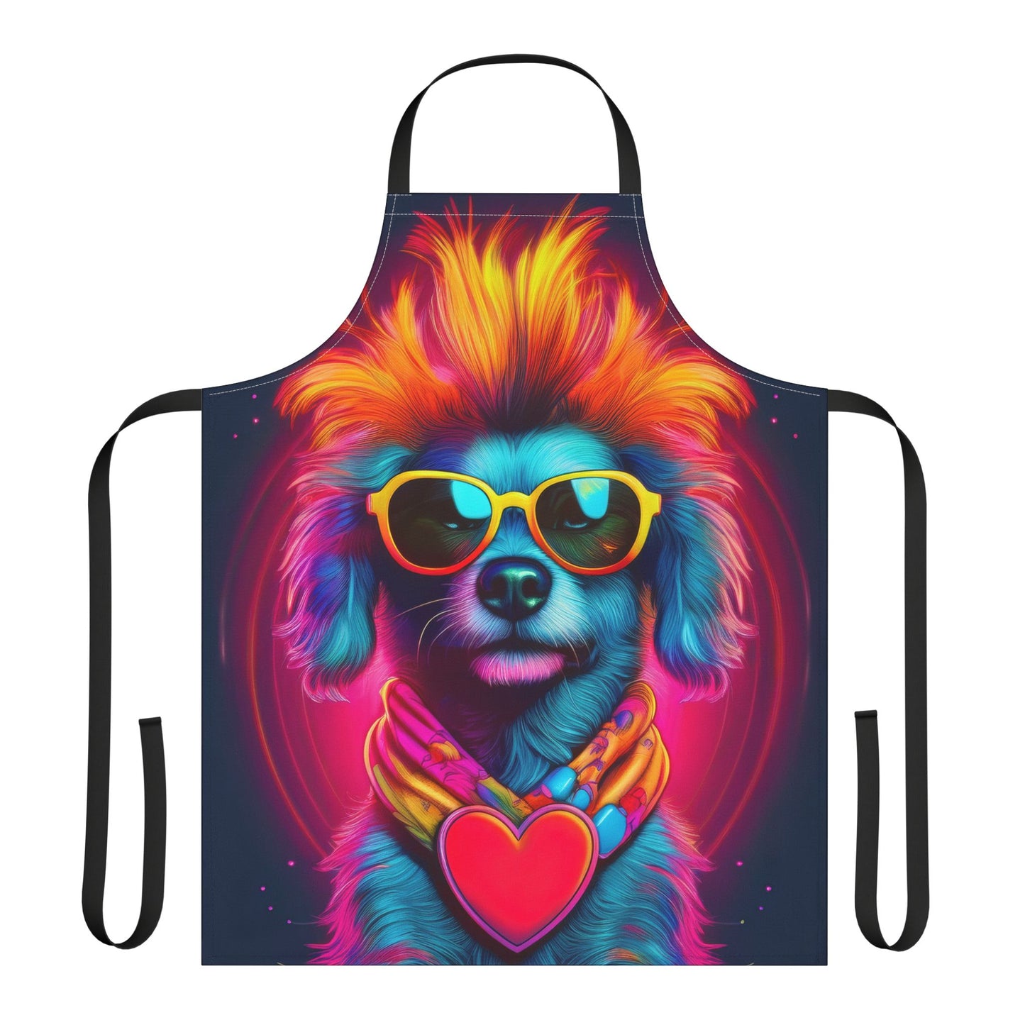 Dog 100% Polyester Stain-resistant 31.5 x 25.6 Art Print Canvas Apron 3