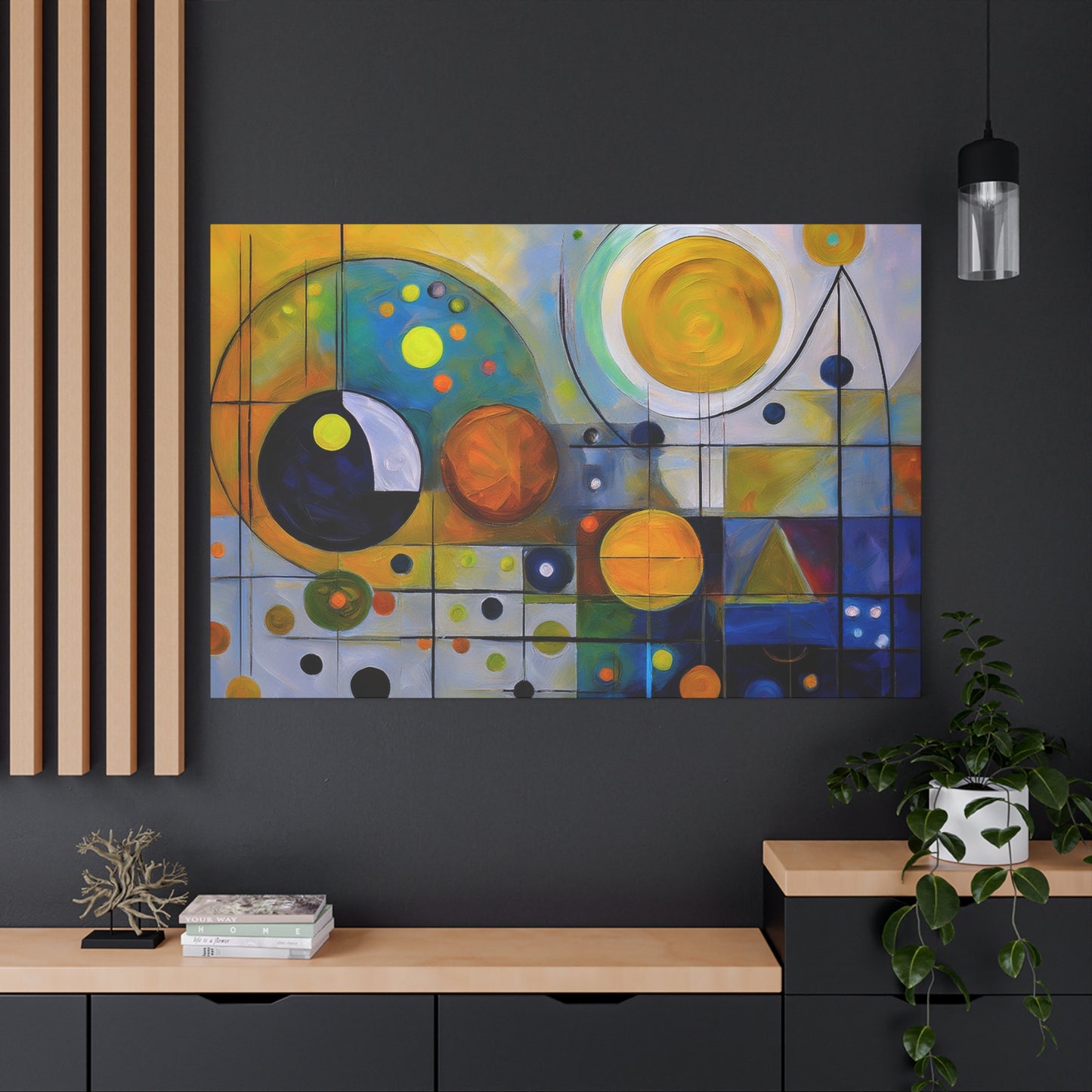Abstract Oil Painting Print Canvas 24x16, 30x20, 36x24, 48x32, 60x40 Bright Latex Inks, Pine-Wood Inner Frame ABH-33