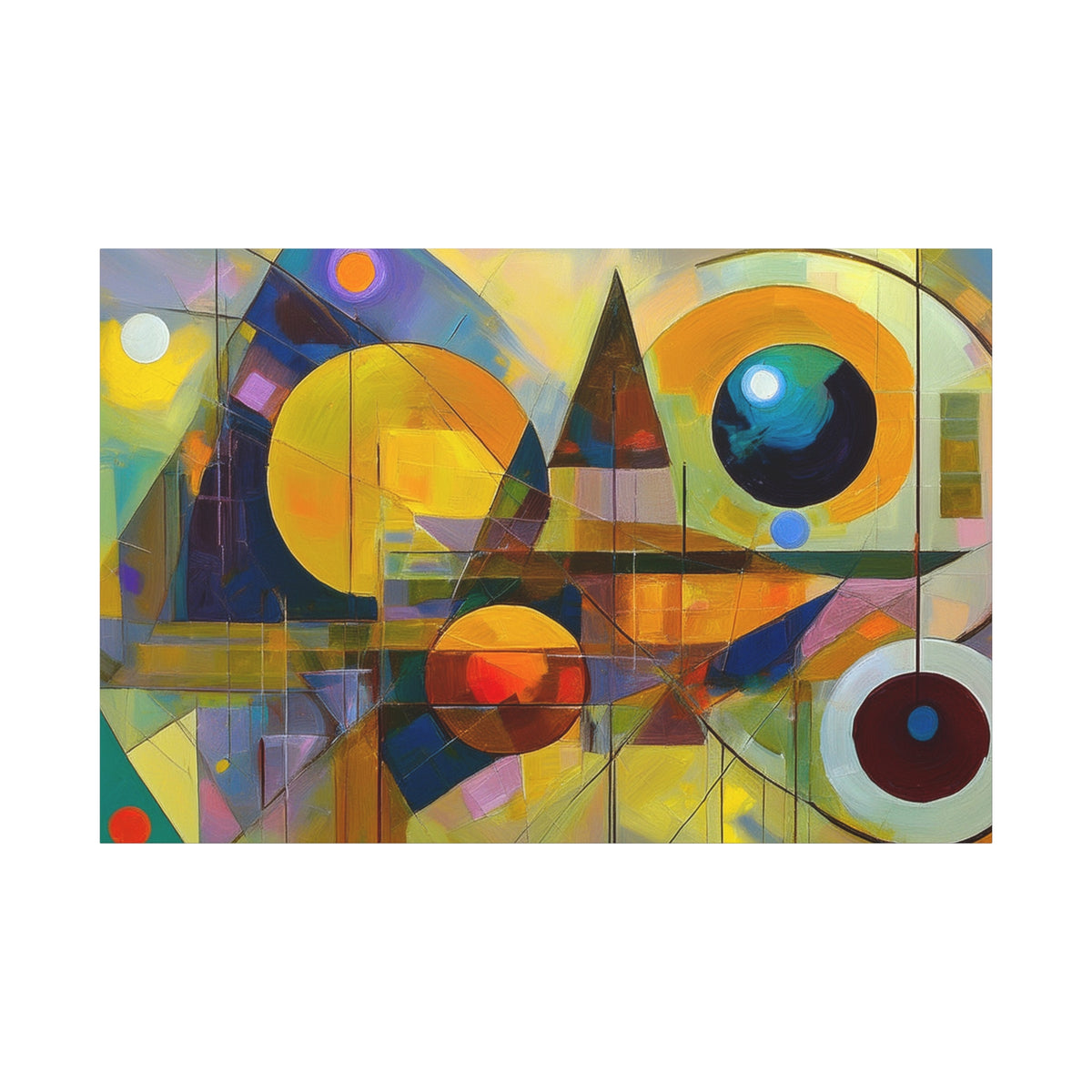 Abstract Oil Painting Print Canvas 24x16, 30x20, 36x24, 48x32, 60x40 Bright Latex Inks, Pine-Wood Inner Frame ABH-42