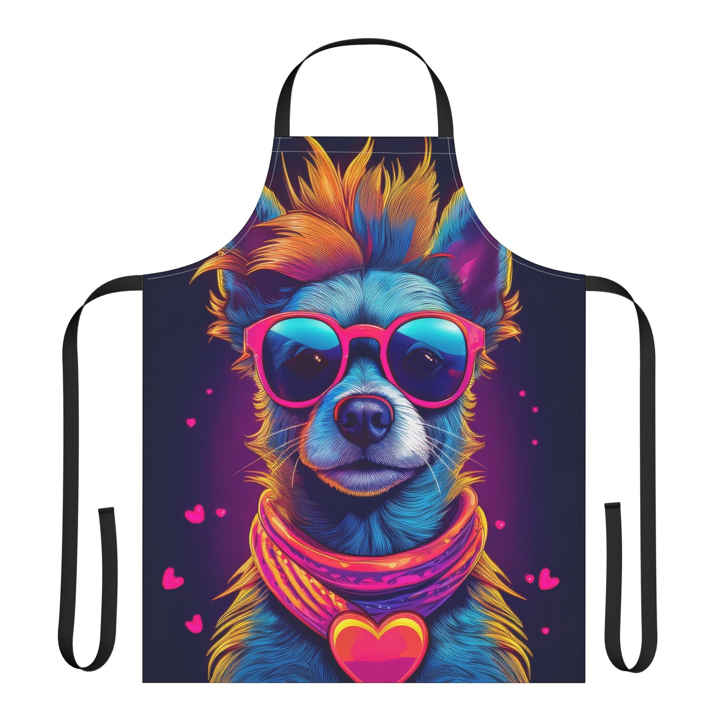 Dog 100% Polyester Stain-resistant 31.5 x 25.6 Art Print Canvas Apron 2