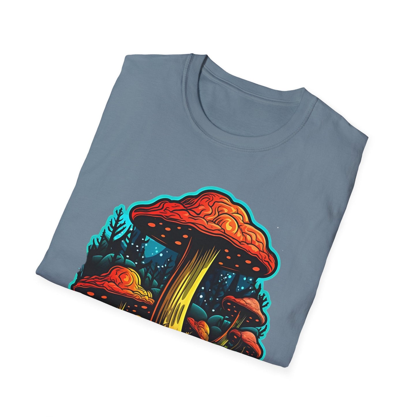 Mashroom Tee Shirt Unisex Softstyle 64000 With Funny Mashroom Fungus Graphic Design