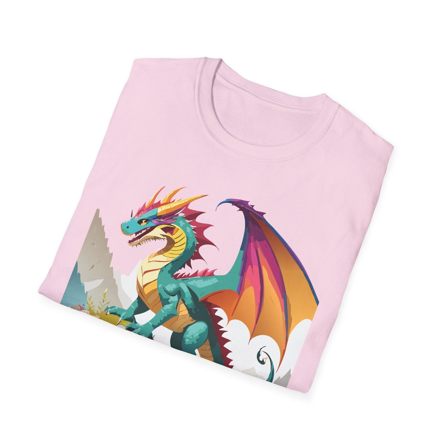 Dragon T Shirt Unisex Dragon Shirt With Animal Art Design Softstyle Cotton Tee Shirt