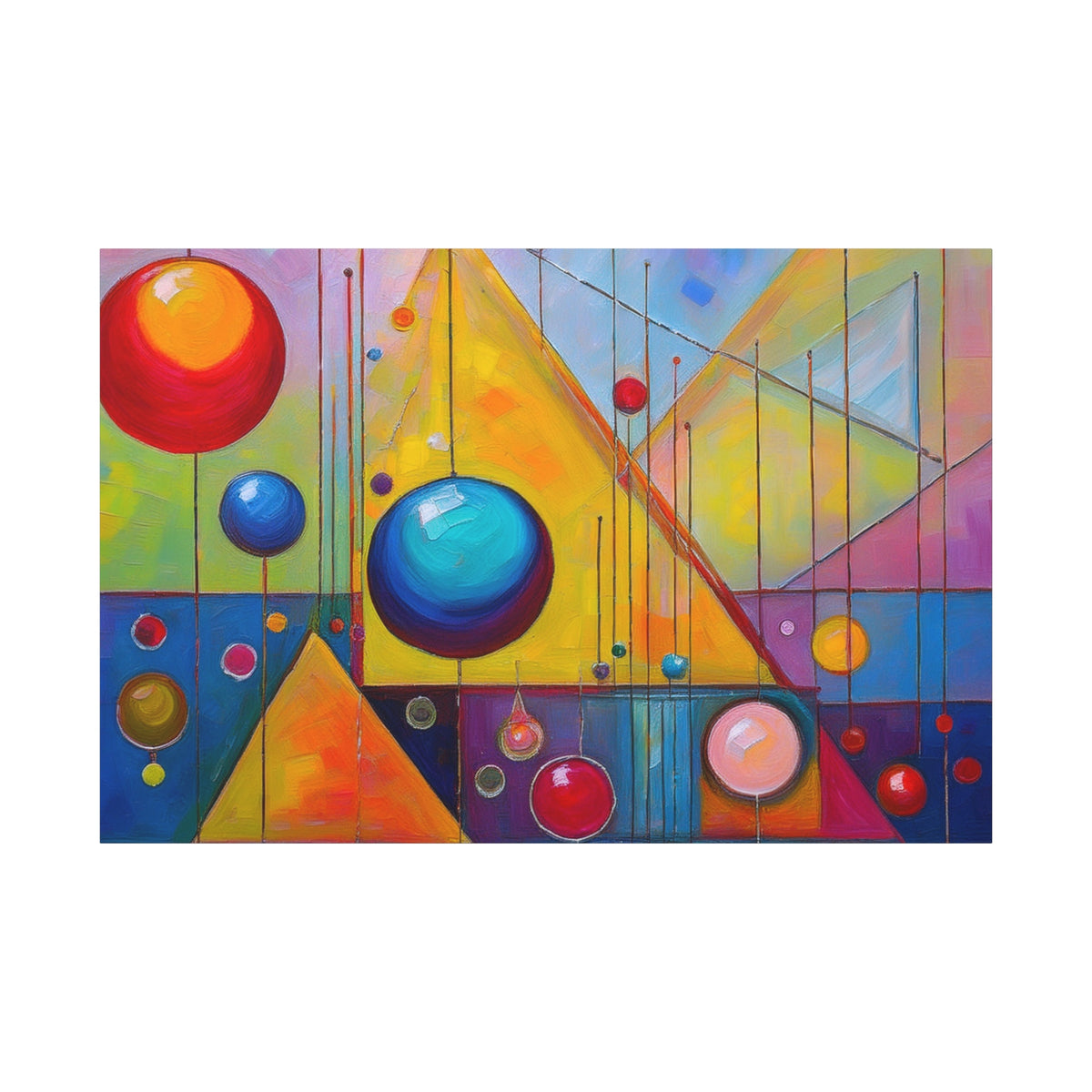 Abstract Oil Painting Print Canvas 24x16, 30x20, 36x24, 48x32, 60x40 Bright Latex Inks, Pine-Wood Inner Frame ABH-59