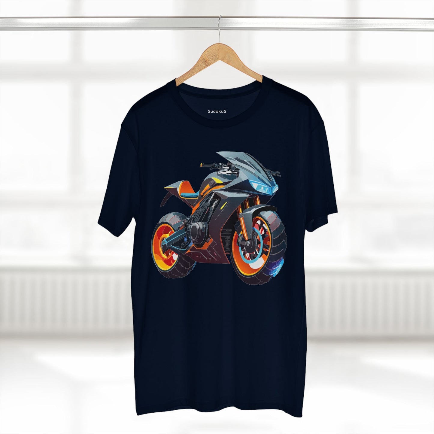 Moto Bike Graphic Unisex 100 Cotton Staple Tee 31