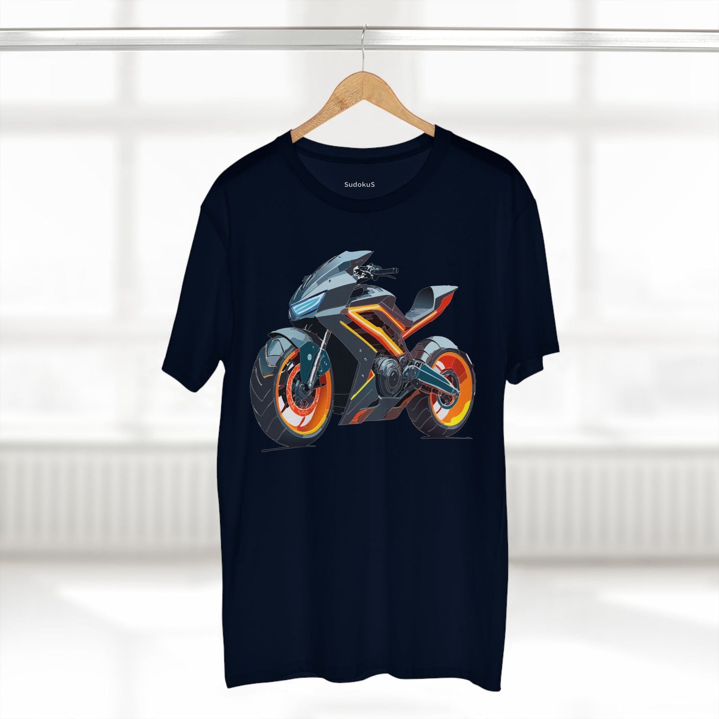 Moto Bike Graphic Unisex 100 Cotton Staple Tee 12