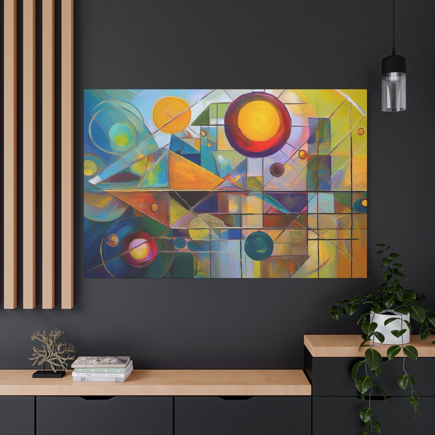 Abstract Oil Painting Print Canvas 24x16, 30x20, 36x24, 48x32, 60x40 Bright Latex Inks, Pine-Wood Inner Frame ABH-21
