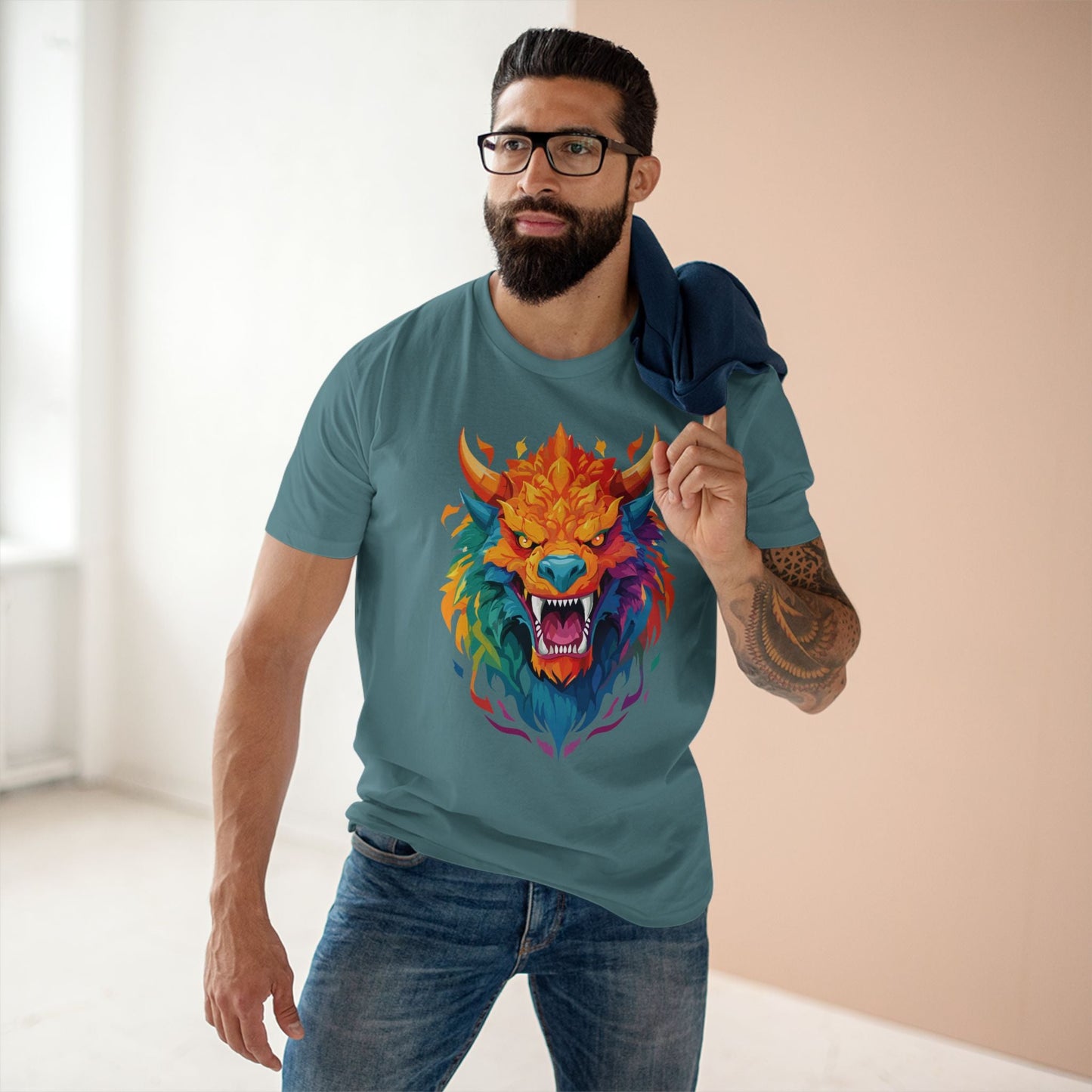 Cartoon Monsters Graphic Unisex 100 Cotton Staple Tee 14