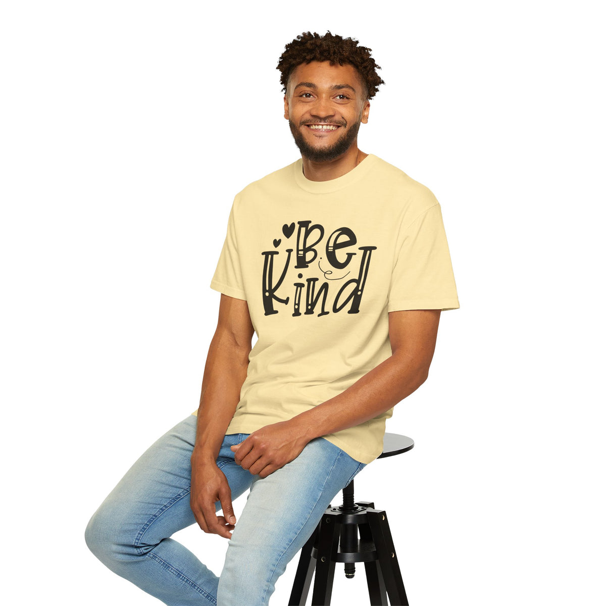 Be Kind Positive Message Unisex Comfort Colors Garment-Dyed Heavyweight 100 Cotton Art Design T-Shirt w49
