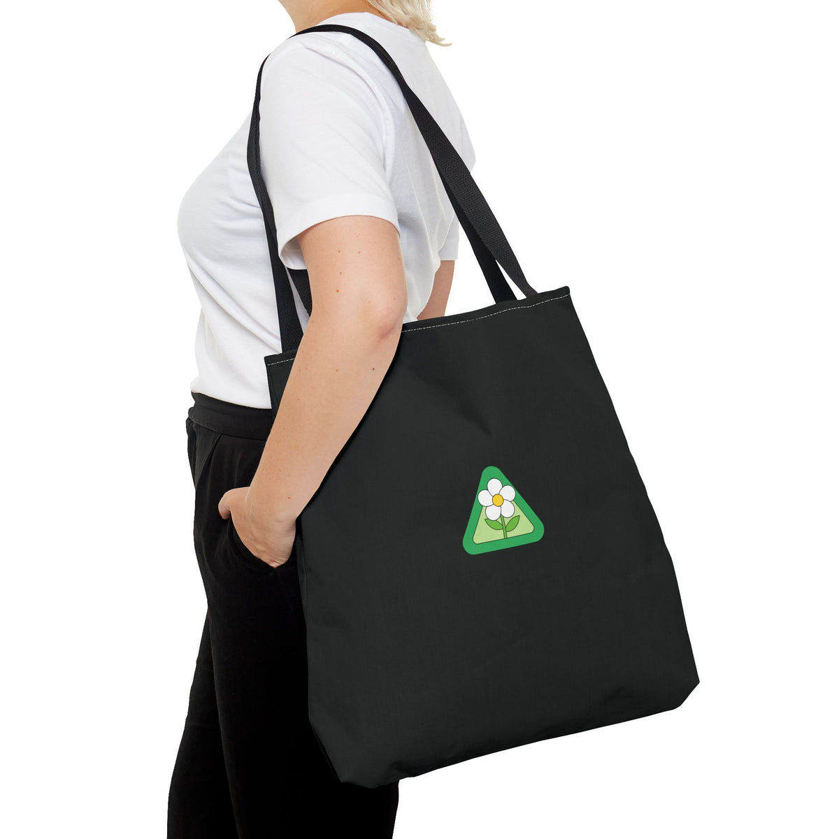 ECO BLACK COLOR CANVAS BAG HIGH-QUALITY 100% SPUN POLYESTER 3 SIZES BAG-E5