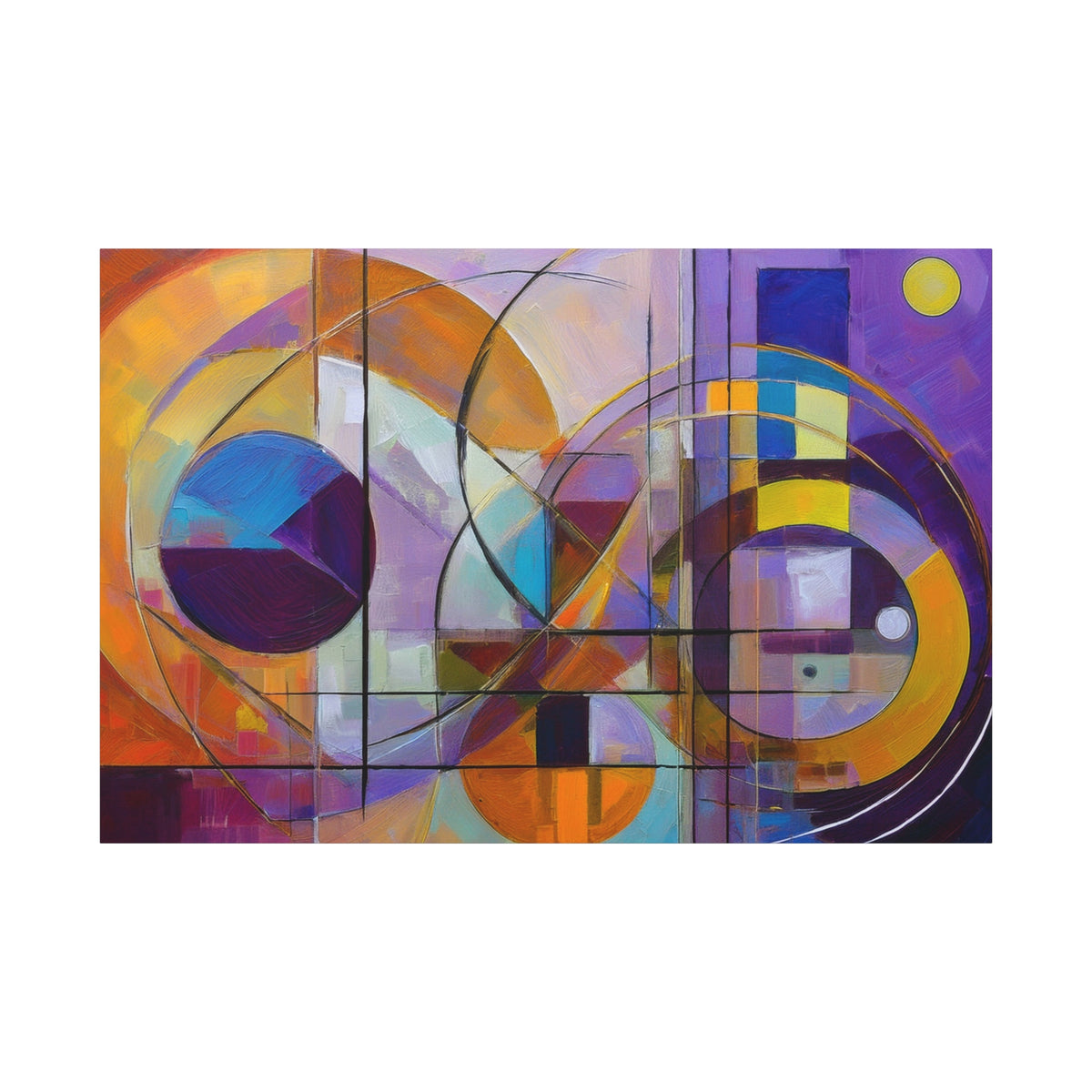 Abstract Oil Painting Print Canvas 24x16, 30x20, 36x24, 48x32, 60x40 Bright Latex Inks, Pine-Wood Inner Frame ABH-26