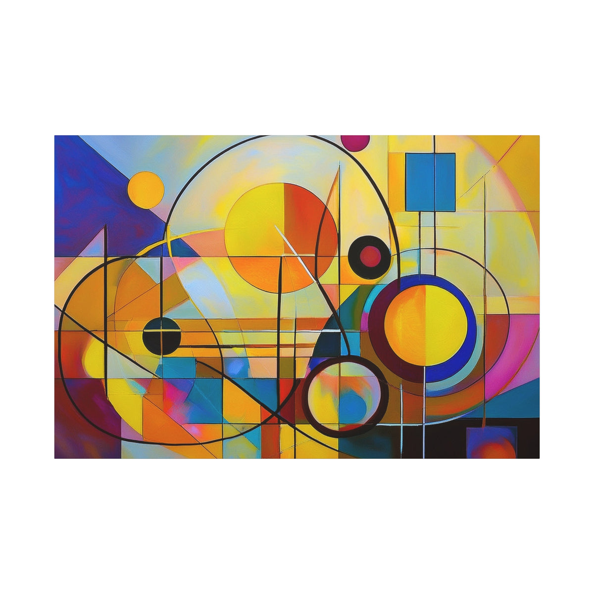 Abstract Oil Painting Print Canvas 24x16, 30x20, 36x24, 48x32, 60x40 Bright Latex Inks, Pine-Wood Inner Frame ABH-27