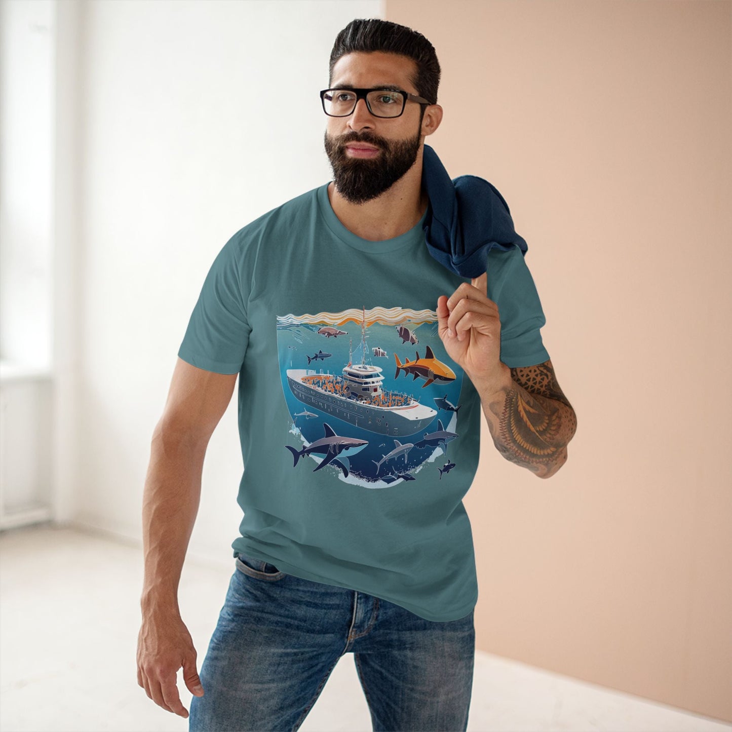 Ocean Coast Graphic Unisex 100 Cotton Staple Tee 9