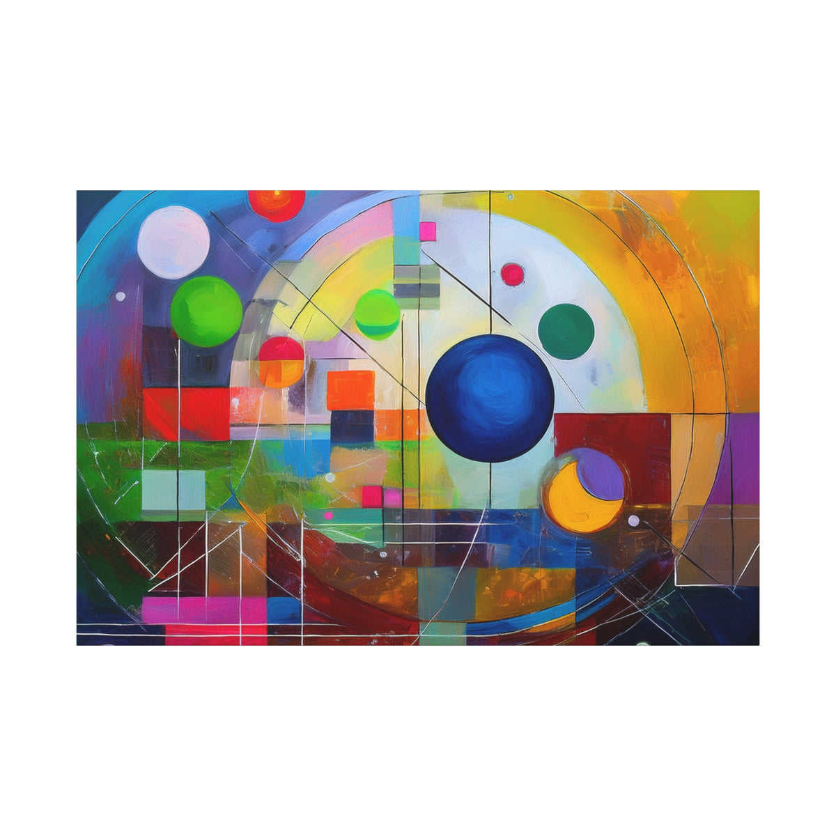 Abstract Oil Painting Print Canvas 24x16, 30x20, 36x24, 48x32, 60x40 Bright Latex Inks, Pine-Wood Inner Frame ABH-52