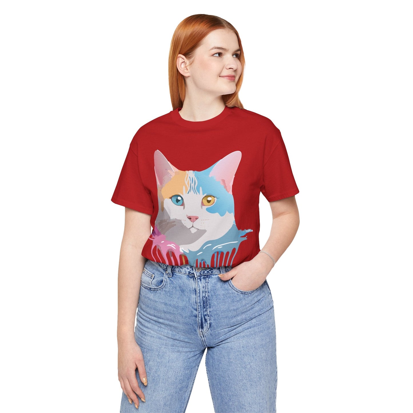 Cat Graphic Unisex 100 Cotton Vintage Design Tee 24
