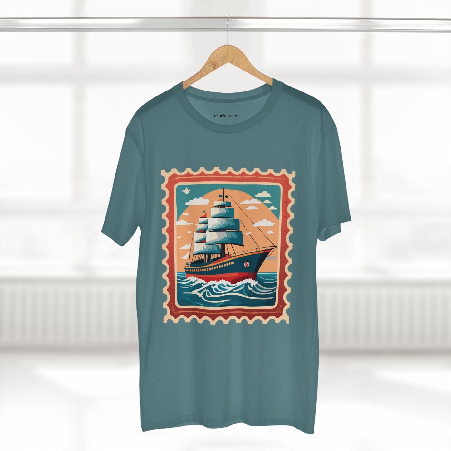 Postage Stamp Shirt Unisex Premium Cotton Tee With Original Art Design Retro2Nova
