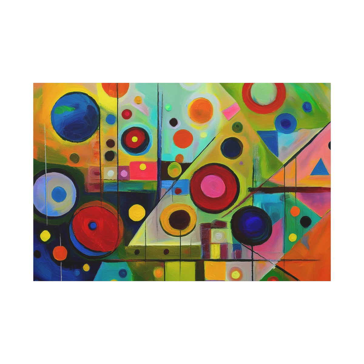 Abstract Oil Painting Print Canvas 24x16, 30x20, 36x24, 48x32, 60x40 Bright Latex Inks, Pine-Wood Inner Frame ABH-66