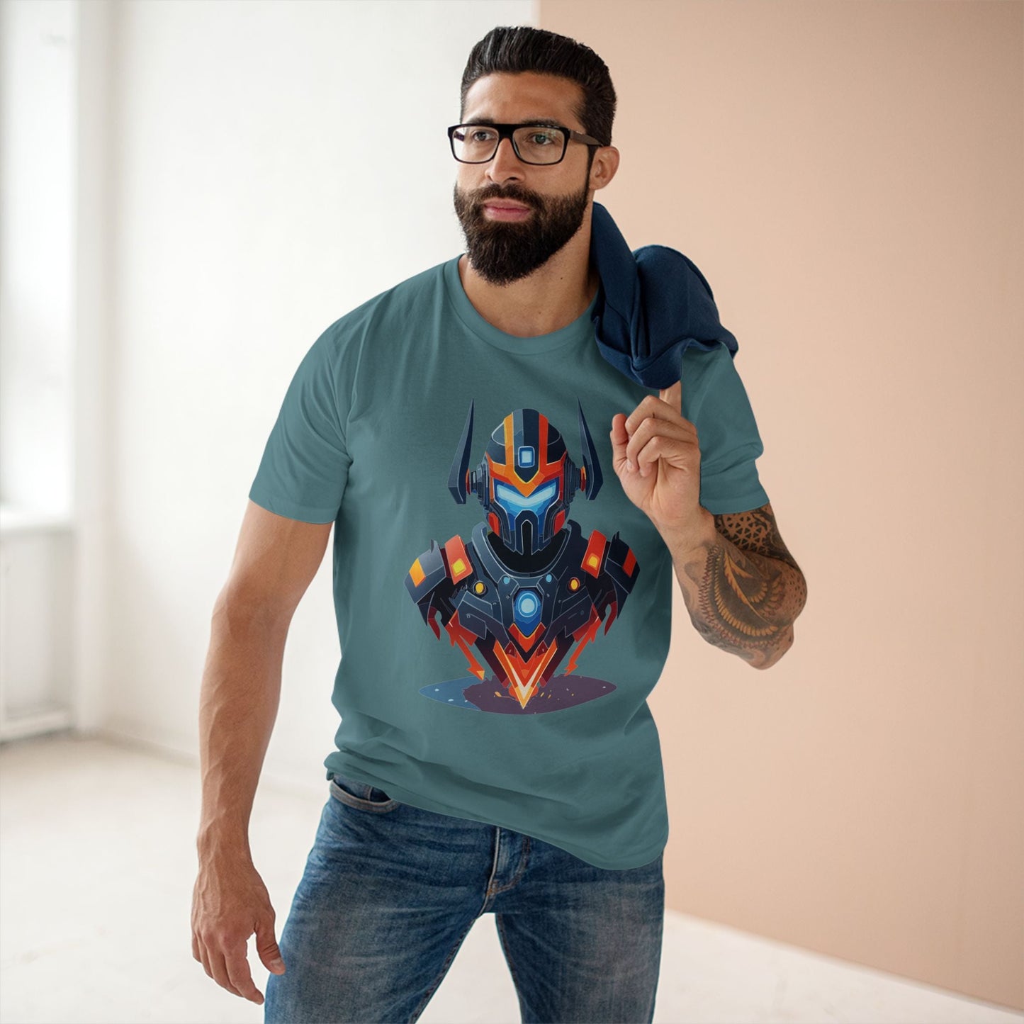 Cyborg Robot Graphic Unisex 100 Cotton Staple Tee 10