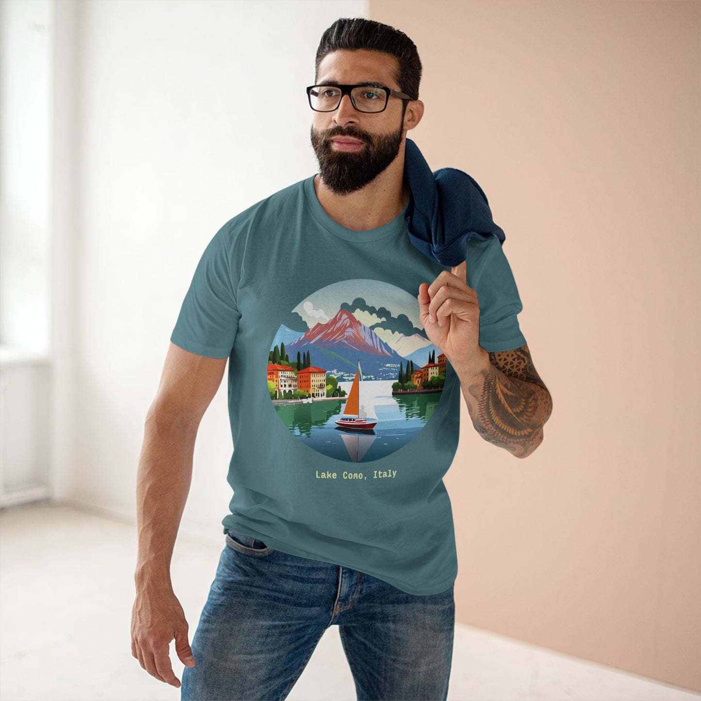 Italy Travel Shirt Unisex Premium Cotton Tee With Original Art Design From Retro2Nova TT23