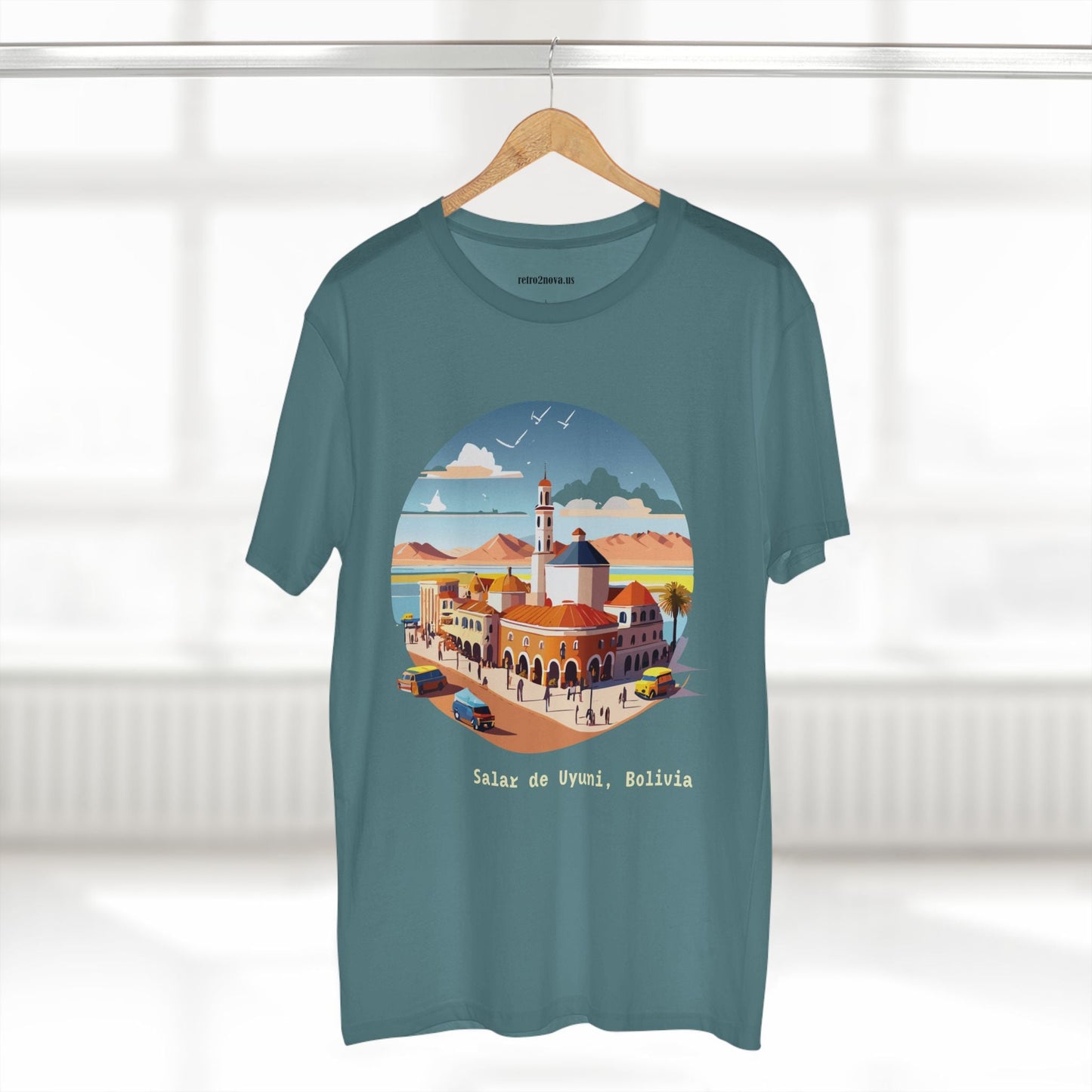 Bolivia Travel Shirt Unisex Premium Cotton Staple Tee With Original Retro2Nova Art Design