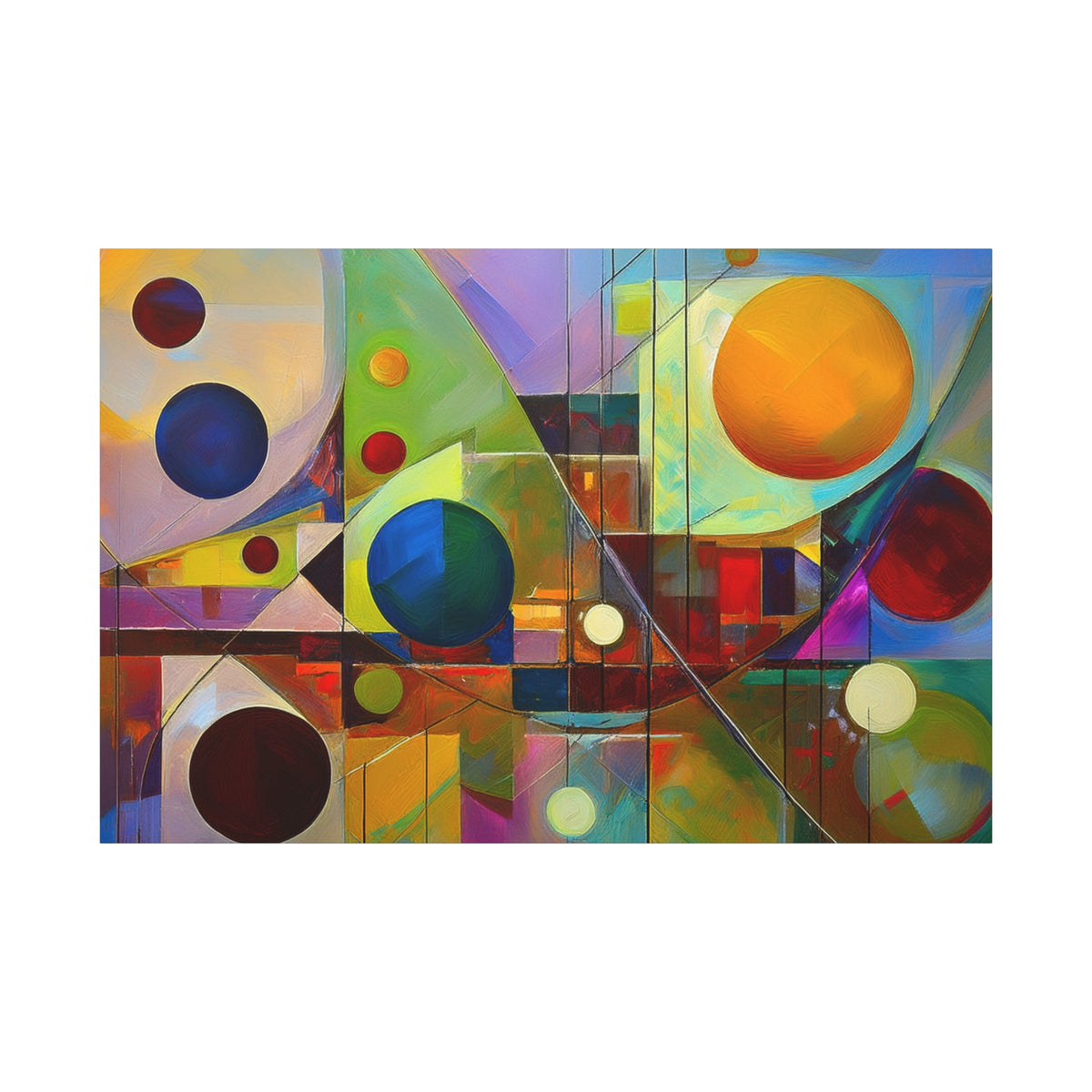 Abstract Oil Painting Print Canvas 24x16, 30x20, 36x24, 48x32, 60x40 Bright Latex Inks, Pine-Wood Inner Frame ABH-30