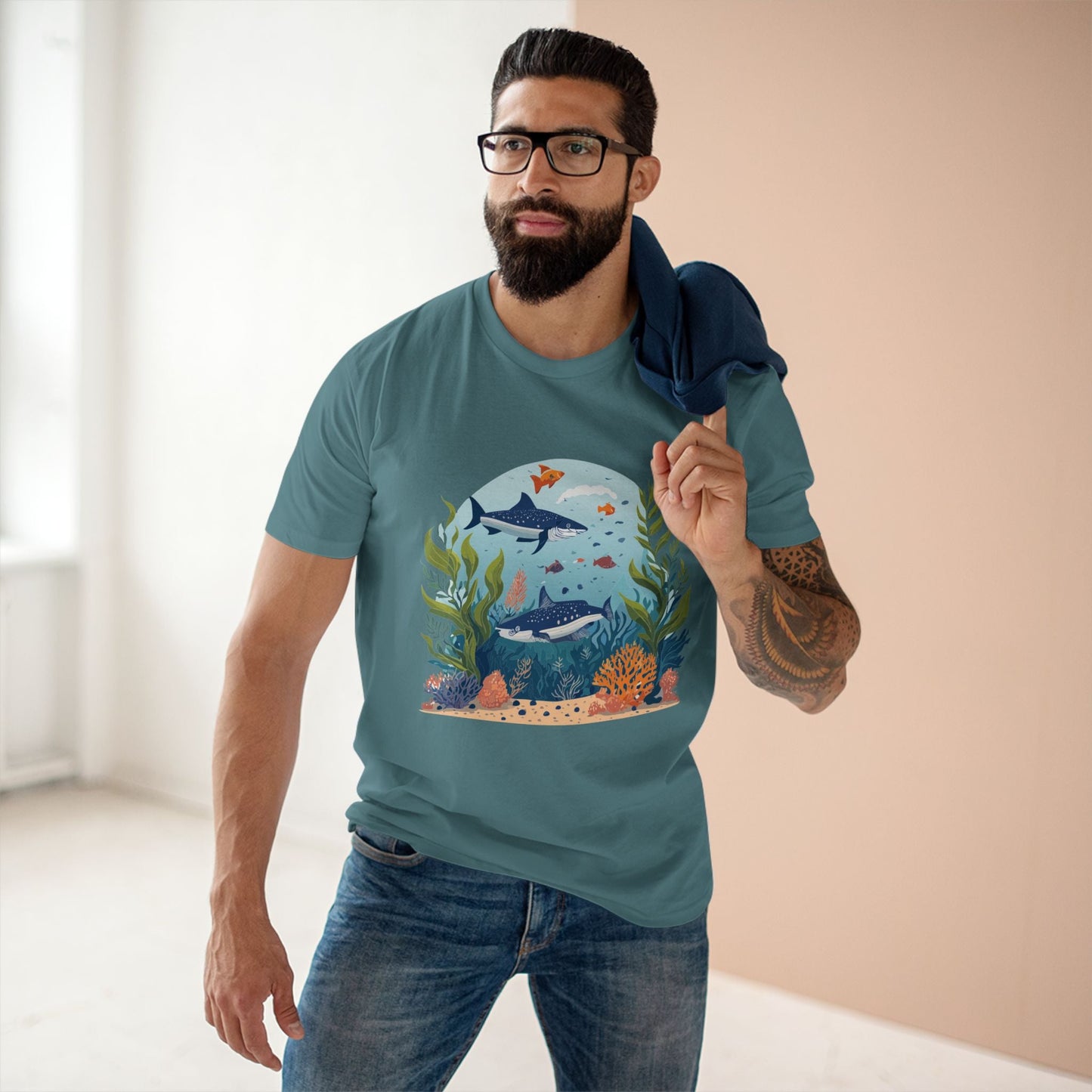 Ocean Shirt Ocean Pacific Inspired Tee OP 5 Unisex Premium Cotton Art Tee Retro2Nova Art Design