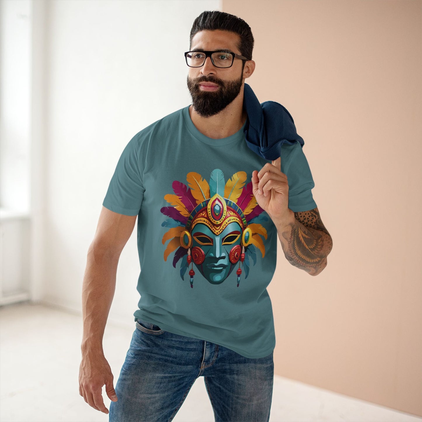 Mask Graphic Unisex 100 Cotton Staple Tee 34