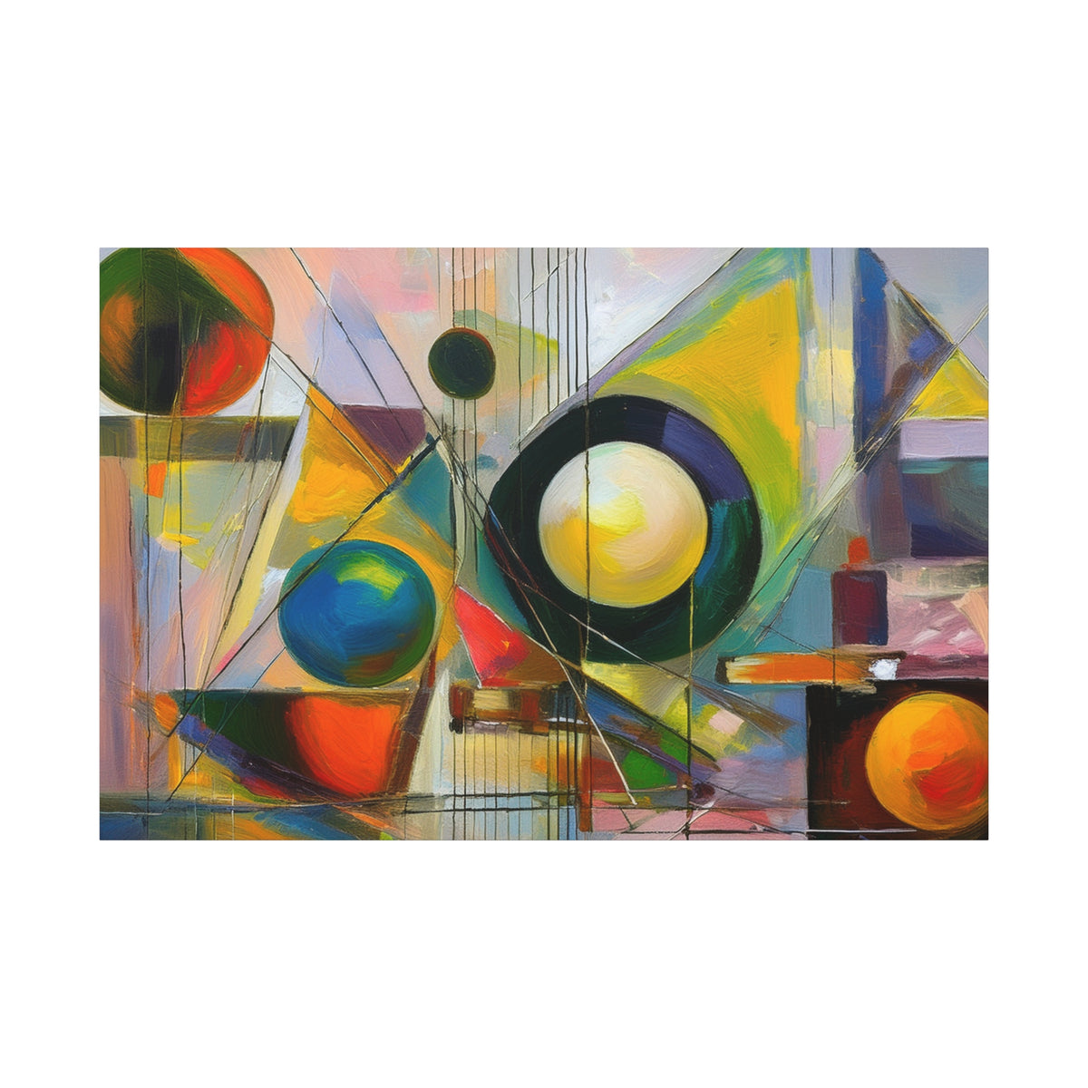 Abstract Oil Painting Print Canvas 24x16, 30x20, 36x24, 48x32, 60x40 Bright Latex Inks, Pine-Wood Inner Frame ABH-72