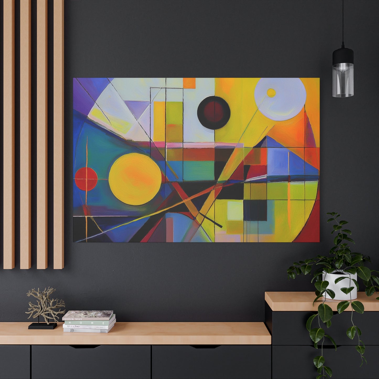 Abstract Oil Painting Print Canvas 24x16, 30x20, 36x24, 48x32, 60x40 Bright Latex Inks, Pine-Wood Inner Frame ABH-25