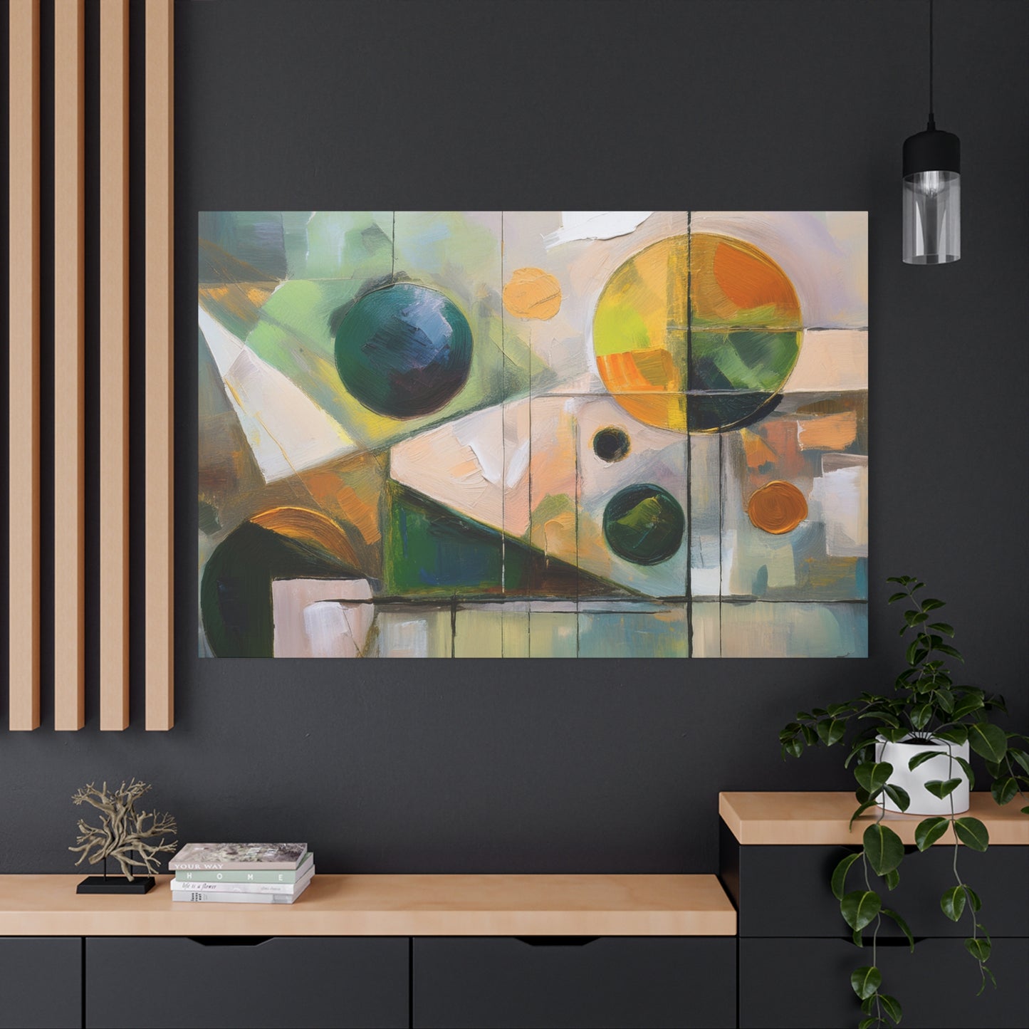 Abstract Oil Painting Print Canvas 24x16, 30x20, 36x24, 48x32, 60x40 Bright Latex Inks, Pine-Wood Inner Frame ABH-68