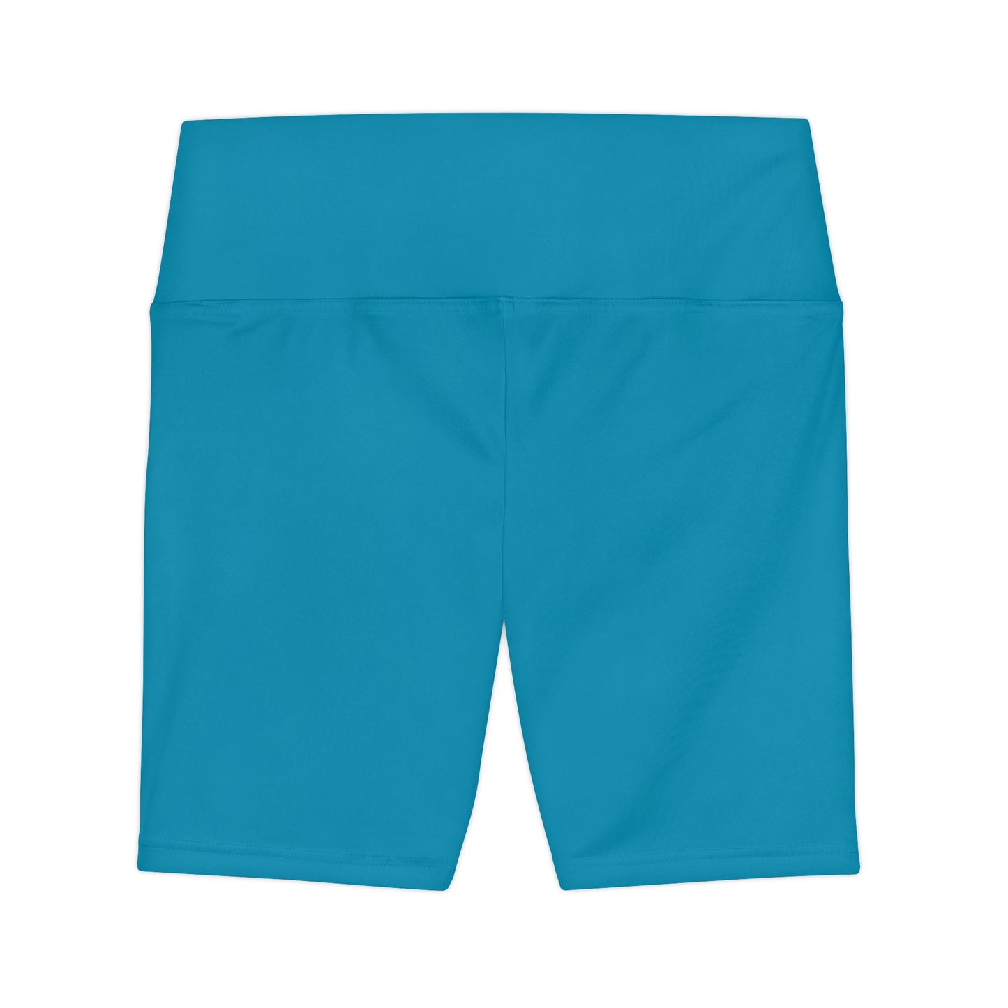 Bondi Blue Women's Workout Shorts — Solid High-Waist Biker Shorts for Exercise & Everyday Wear