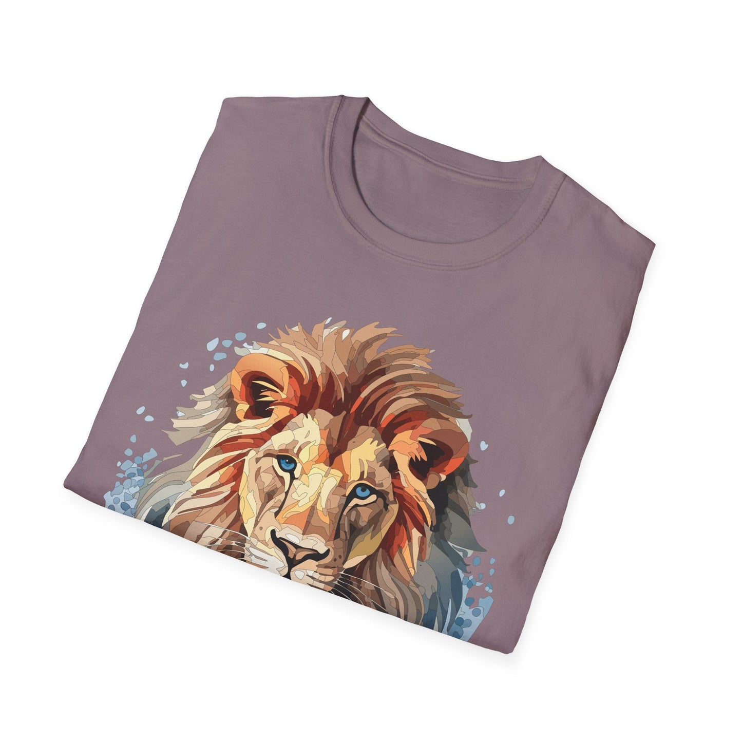 Unisex Lion Shirt Floral Lion Tee Gildan Softstyle 64000 Tee